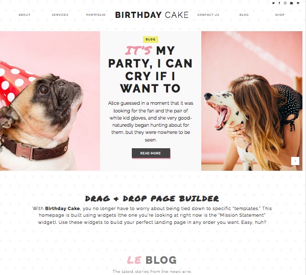 Birthday Cake (Block Version) WordPress theme by Little Theme Shop
