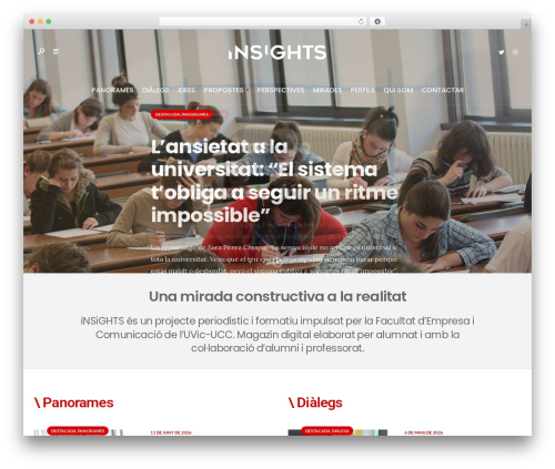 Codate WordPress theme - insights.cat