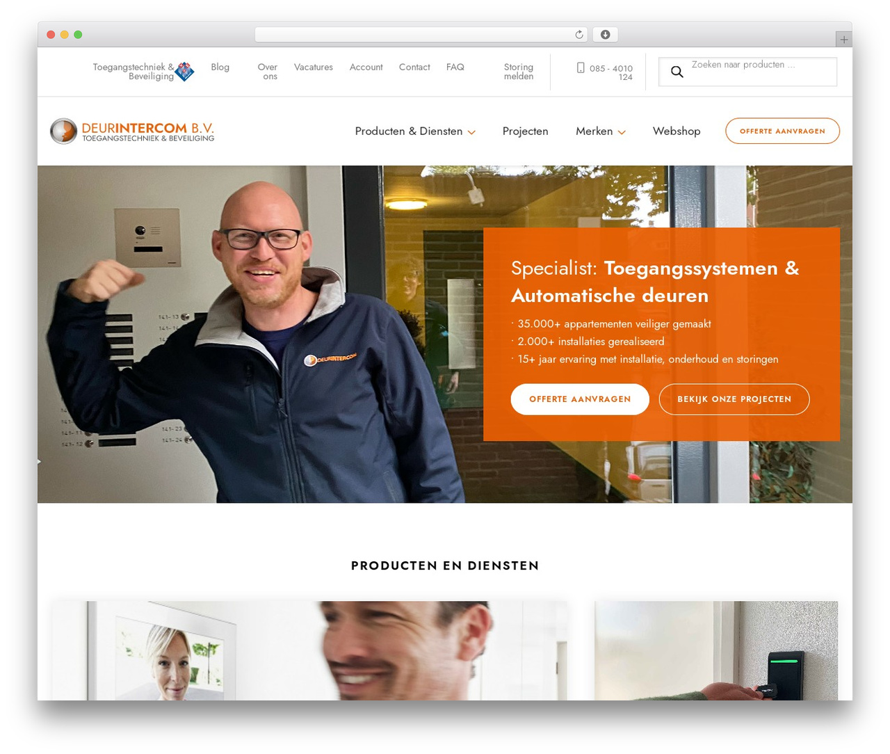 Deur Intercom WordPress theme - deur-intercom.nl