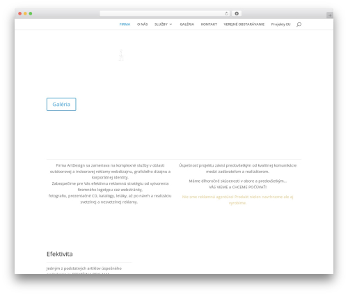 Divi WordPress theme - artdesign.sk