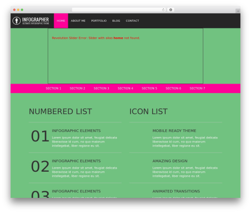 Infographer theme WordPress - thegingerbread.it