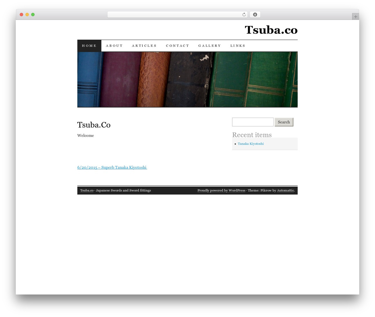 Pilcrow WordPress theme - tsuba.co