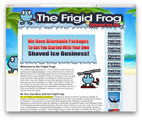 Socrates WordPress theme - thefrigidfrog.com