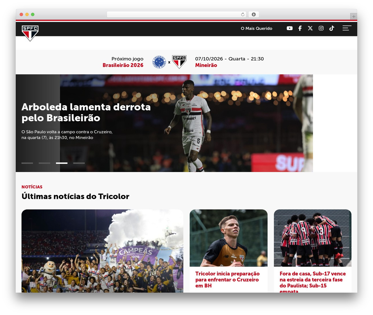 SPFC WordPress theme - www.saopaulofc.net