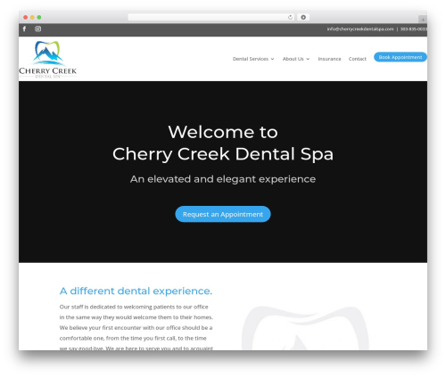 Theme WordPress Divi - cherrycreekdentalspa.com