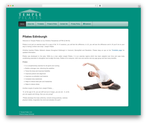 Themify iTheme2 WordPress theme design - templepilates.co.uk