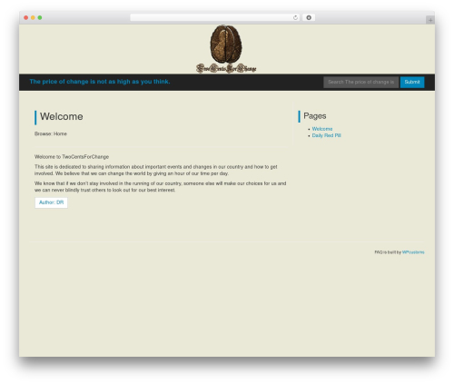 WordPress theme FAQ - twocentsforchange.org WordPress theme FAQ - twocentsforchange.org