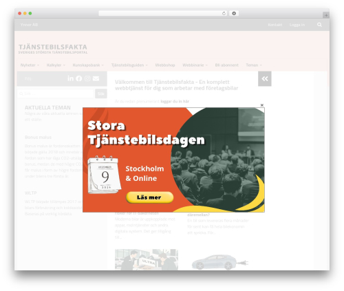 WordPress theme Hueman - tjanstebilsfakta.se