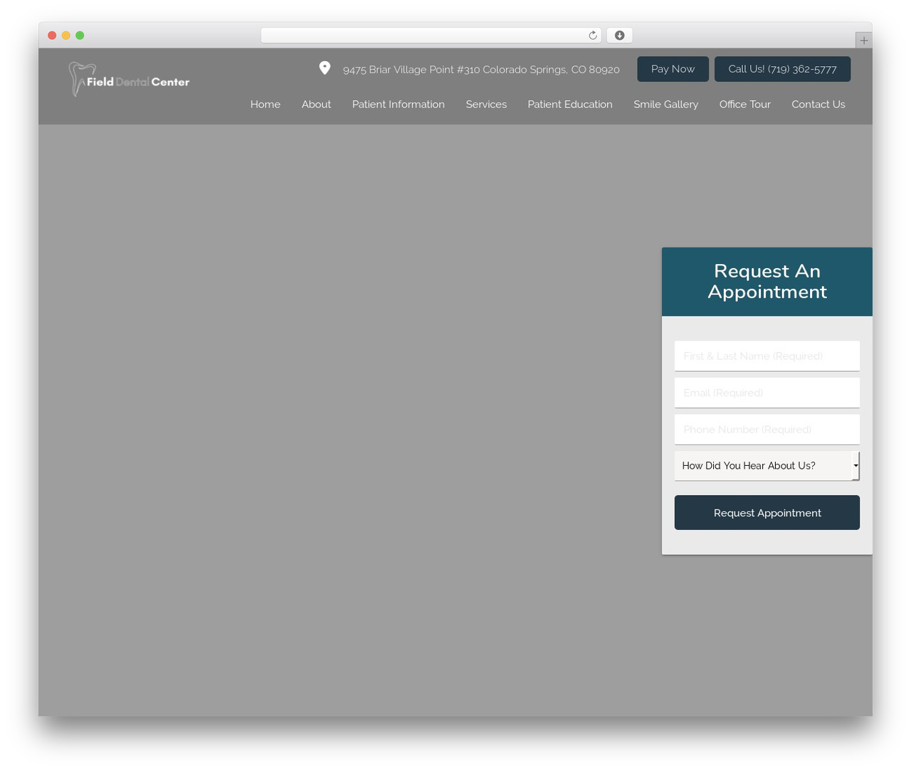 WordPress website theme Field Dental Center Theme - fielddentalcenter.com