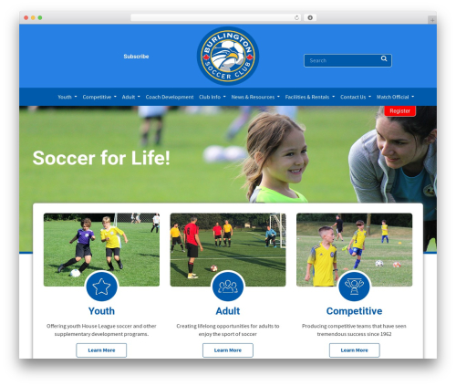 Theme WordPress WP Bootstrap Starter - burlingtonsoccer.com