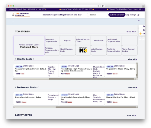 Couponis WordPress theme design - www.theshoppingfriendly.com