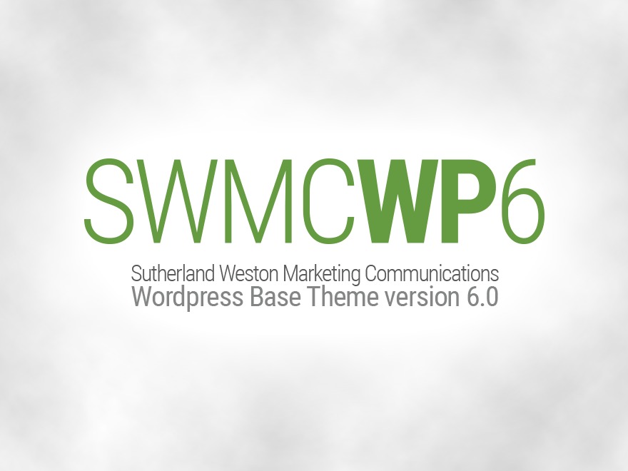 SWMC Wordpress Base Theme WordPress theme by The Sutherland Weston Web Team
