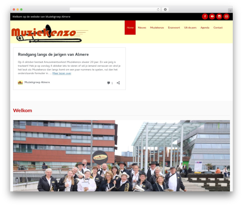 Theme WordPress Flat Responsive - muziekgroepalmere.nl