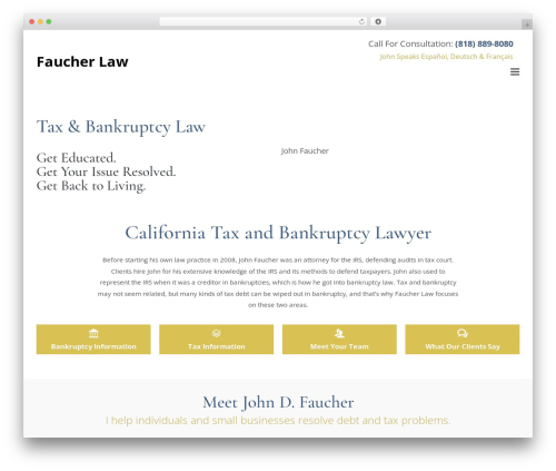 WordPress theme Create - faucherlaw.com