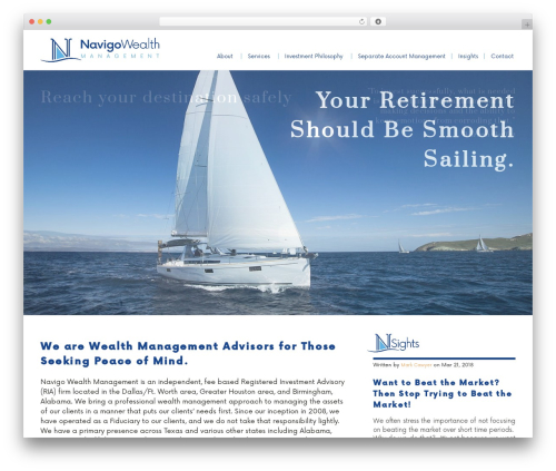 WordPress theme Navigo - navigowealth.com