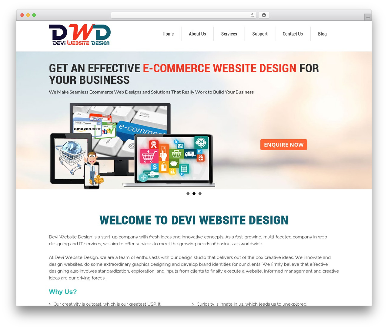 DEVI top WordPress theme - deviwebsitedesign.com