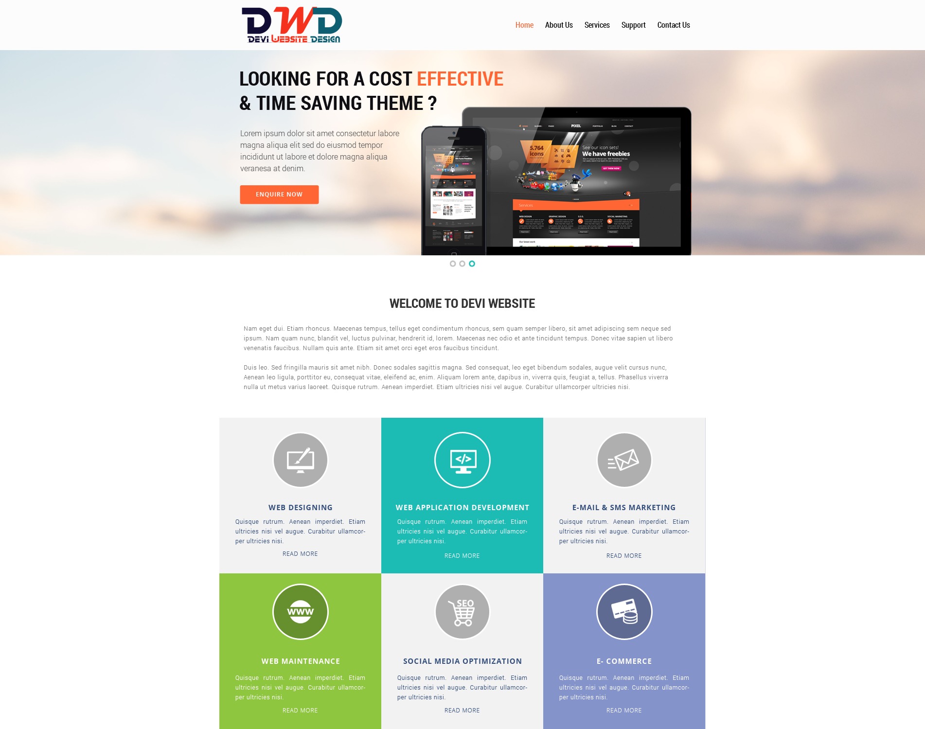 devi WordPress theme