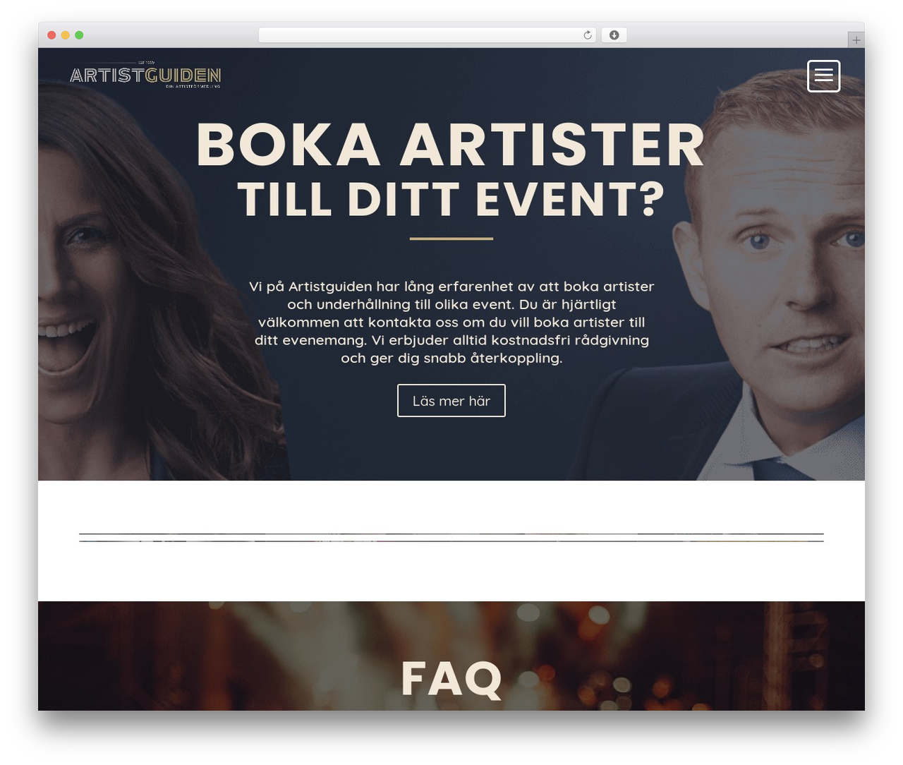 Divi theme WordPress - artistguiden.se Divi theme WordPress - artistguiden.se