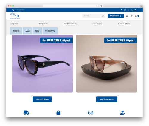 Wireframe Framework WordPress theme - eyecare.mv