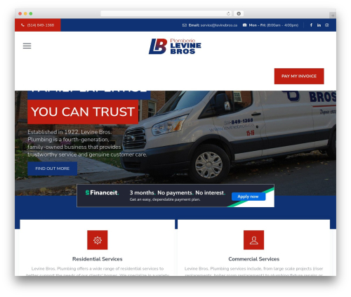 WordPress website theme Boldman - levinebros.ca