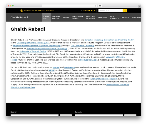 UCF WordPress Theme WP theme - ghaithrabadi.com
