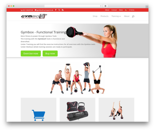 Divi fitness WordPress theme - gymbox.de