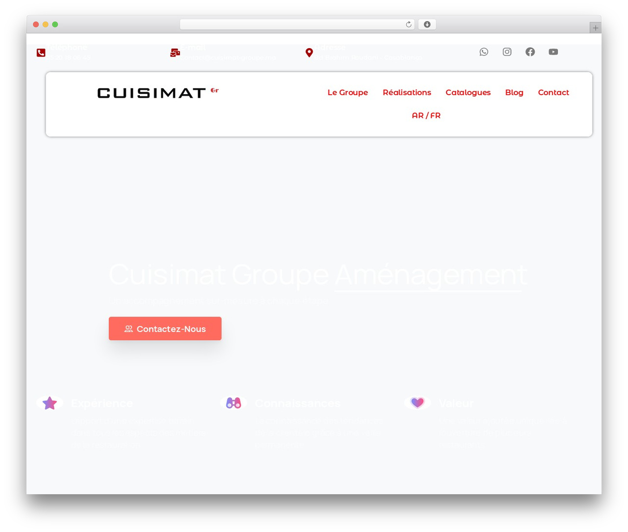 Essentials premium WordPress theme - cuisimat-groupe.ma