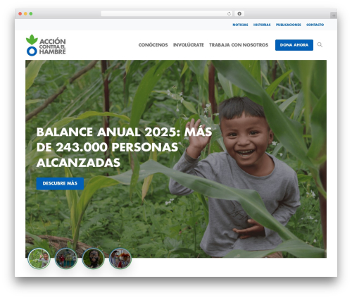 Pixfort likes WordPress plugin - accioncontraelhambre.pe