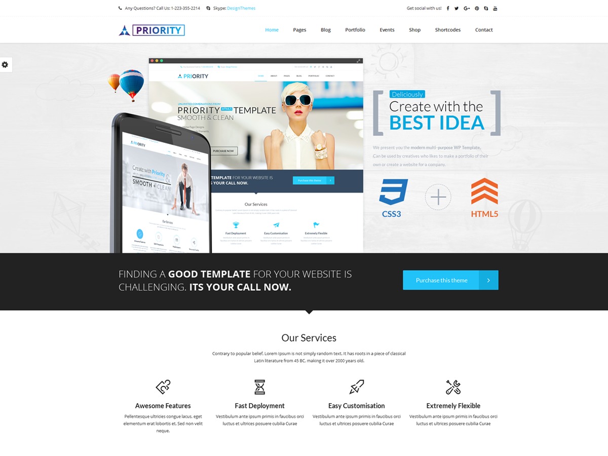 Priority wallpapers WordPress theme by the BuddhaThemes team