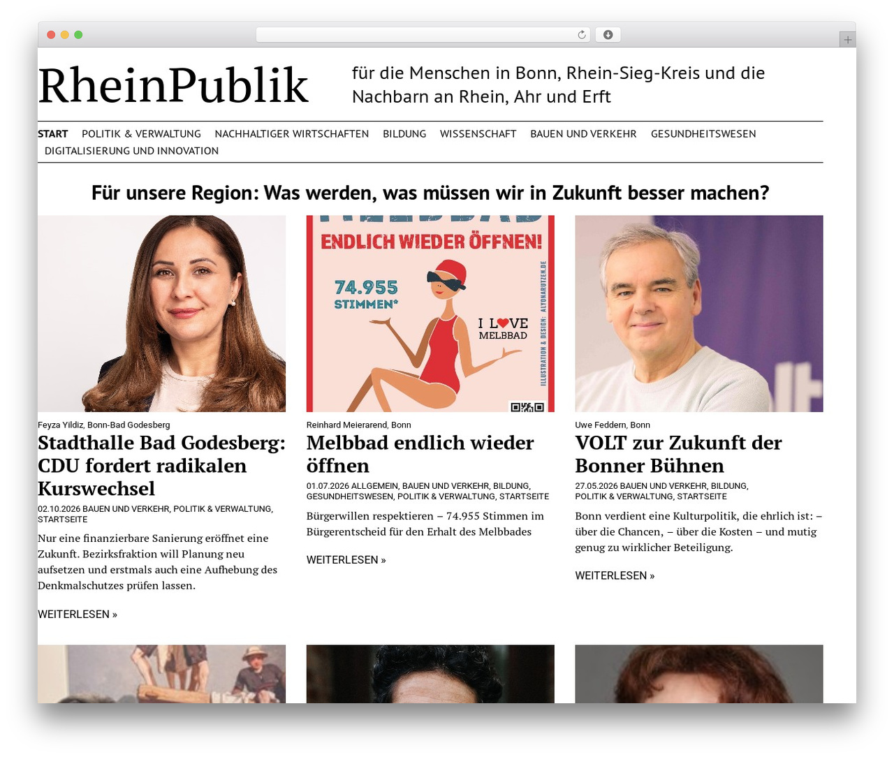 Theme WordPress Elementor websplash - rheinpublik.de
