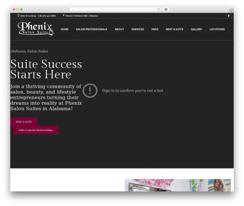 Coiffeur WordPress website theme - phenixsalonsuitesal.com