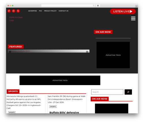 Onecms weather WordPress plugin - espntricities.com