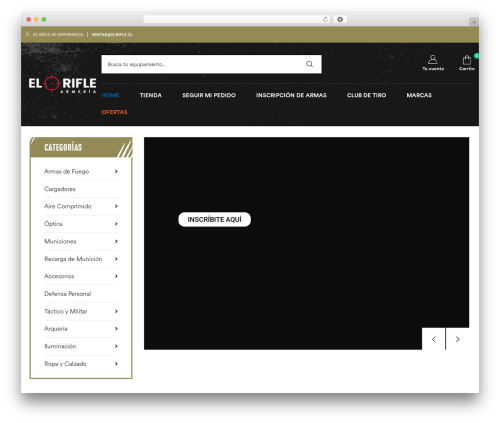 Huntor WordPress theme design - elrifle.cl