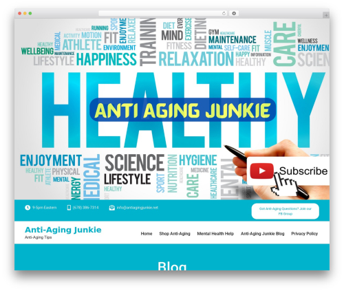 MediHealth WordPress theme - antiagingjunkie.net