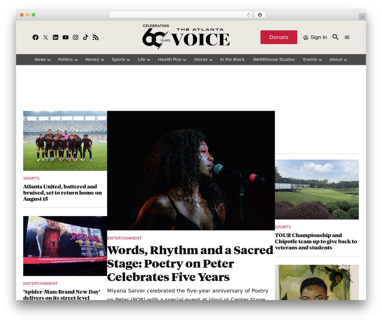 Newspack Scott best WordPress magazine theme - theatlantavoice.com