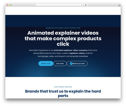 Animation Explainers top WordPress theme - animationexplainers.com