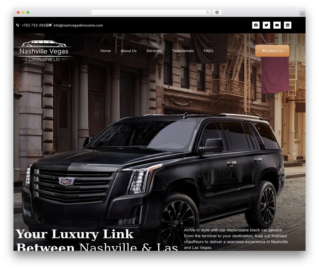 Cryptical WordPress theme - nashvegaslimousine.com