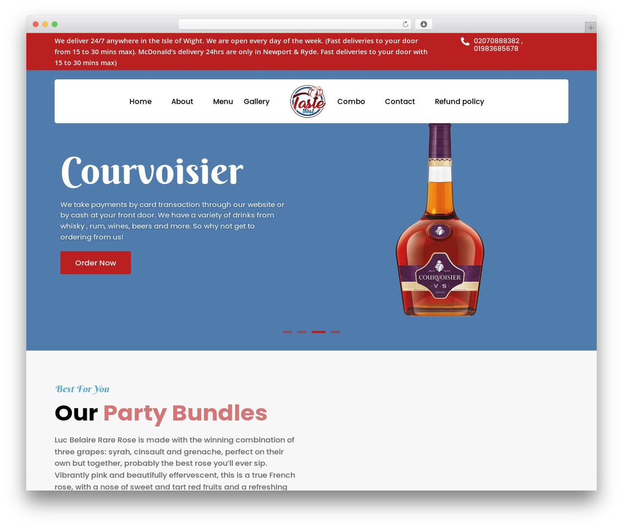 Divi WordPress theme - tastethirst.com