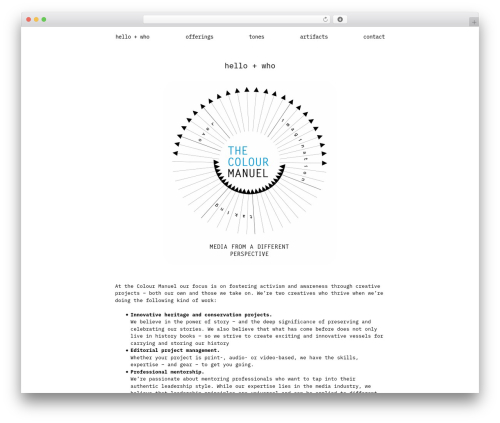 Hello Elementor WP theme - thecolourmanuel.com