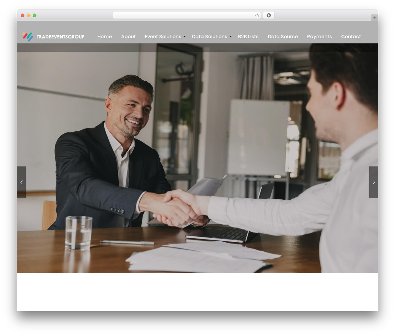Konsultan WordPress theme - tradeeventsgroup.com