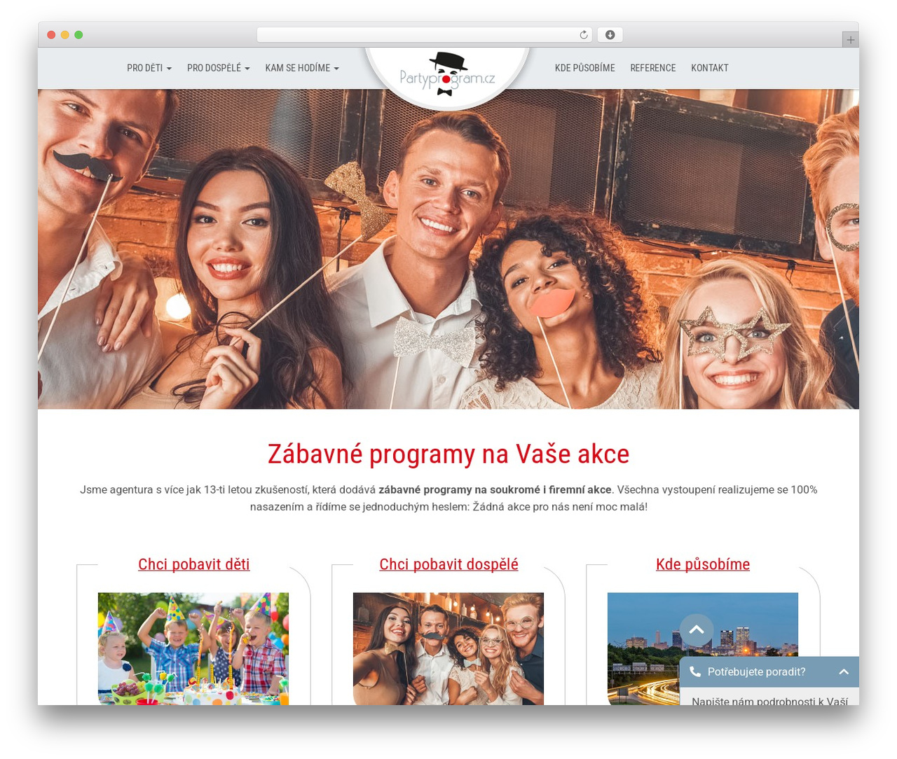 Partyprogram BSWP theme WordPress - partyprogram.cz
