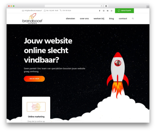 Porto WordPress theme for business - brandboostcompany.nl