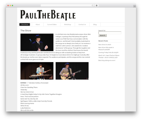 WordPress theme Interactive WordPress Responsive Theme - paulthebeatle.com