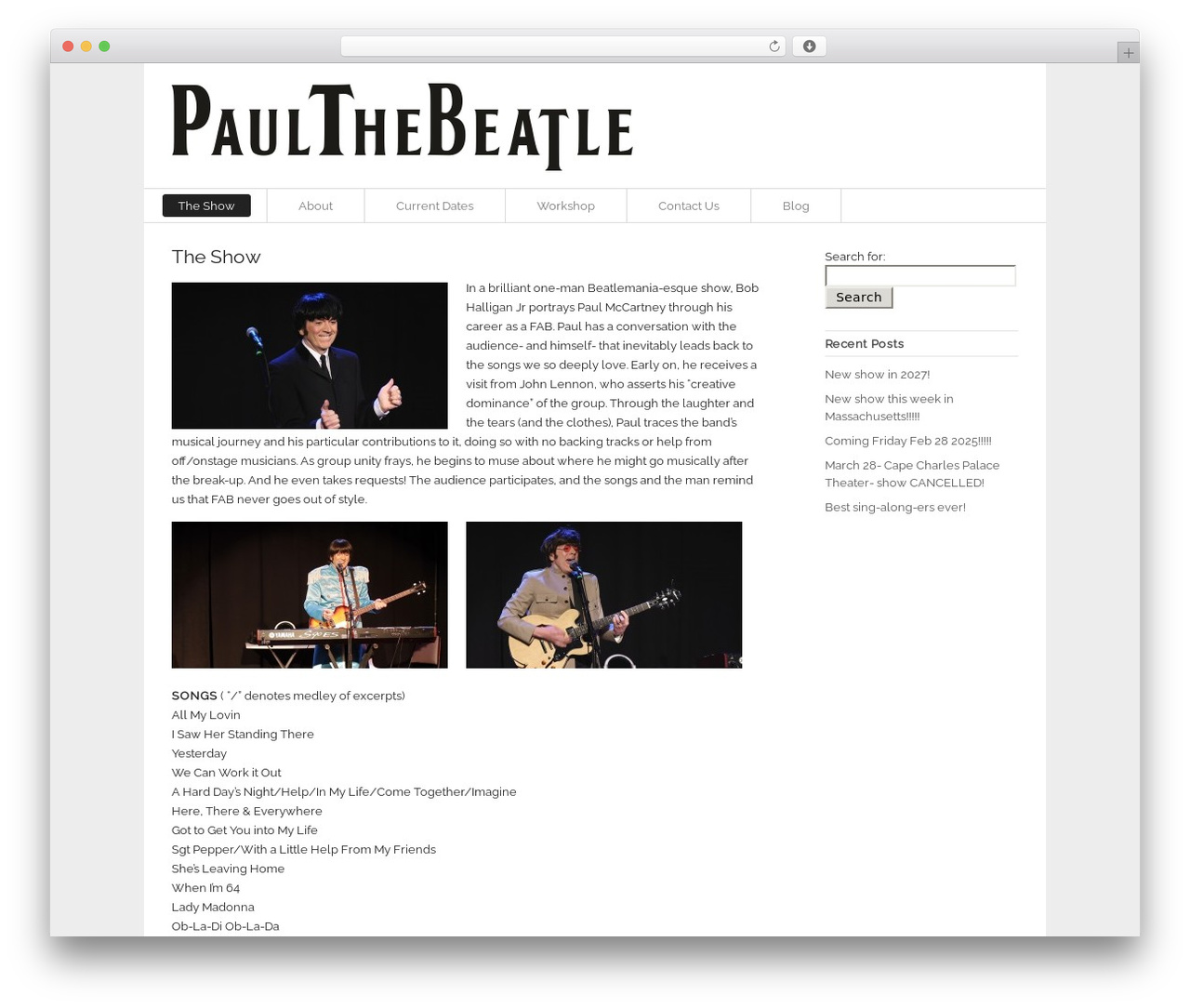 WordPress theme Interactive WordPress Responsive Theme - paulthebeatle.com
