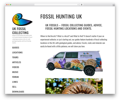 Sticky social link WordPress plugin - ukfossils.co.uk