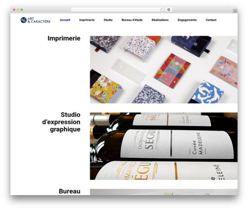 Struktur top WordPress theme - artetcaractere.com