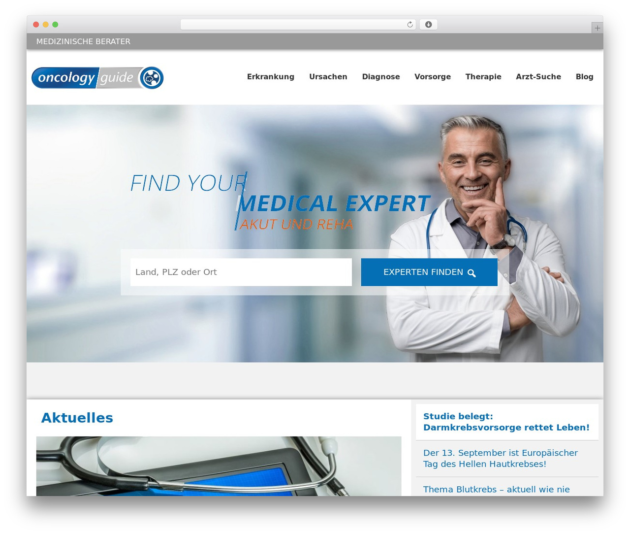 DVFGI WordPress theme - oncology-guide.com