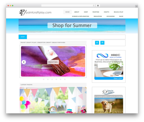 Pretty Chic WordPress theme - paintcraftplay.com