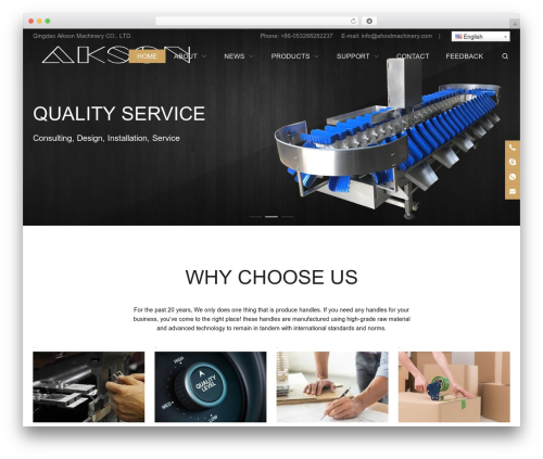 Sleek-ProductforPost WordPress page theme - afoodmachinery.com