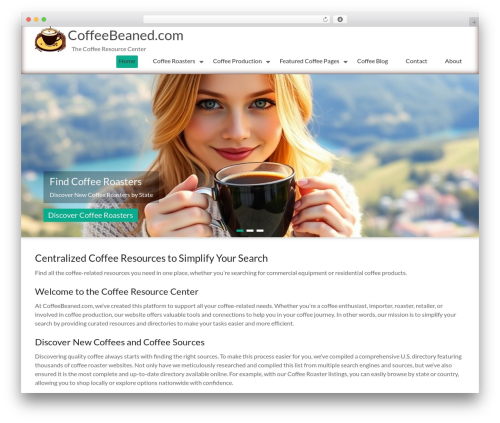 Spacious WordPress theme - coffeebeaned.com